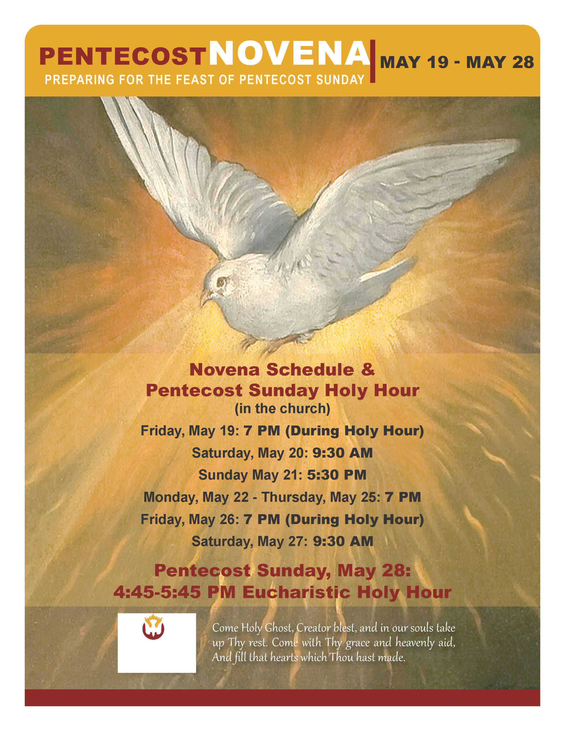 Bulletin Pentecost Novena 2023 Holy Spirit Parish