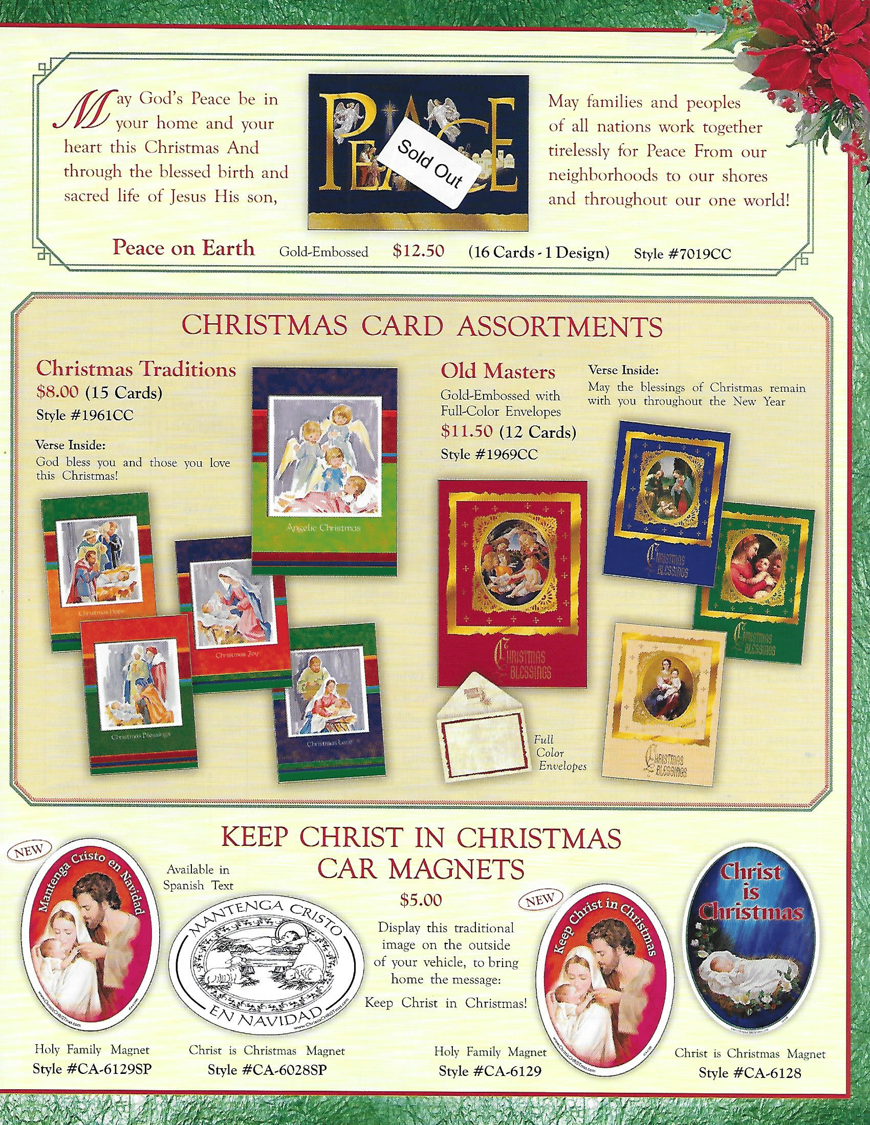 &quot;Keep Christ in Christmas&quot; Card Sales - Holy Spirit Parish