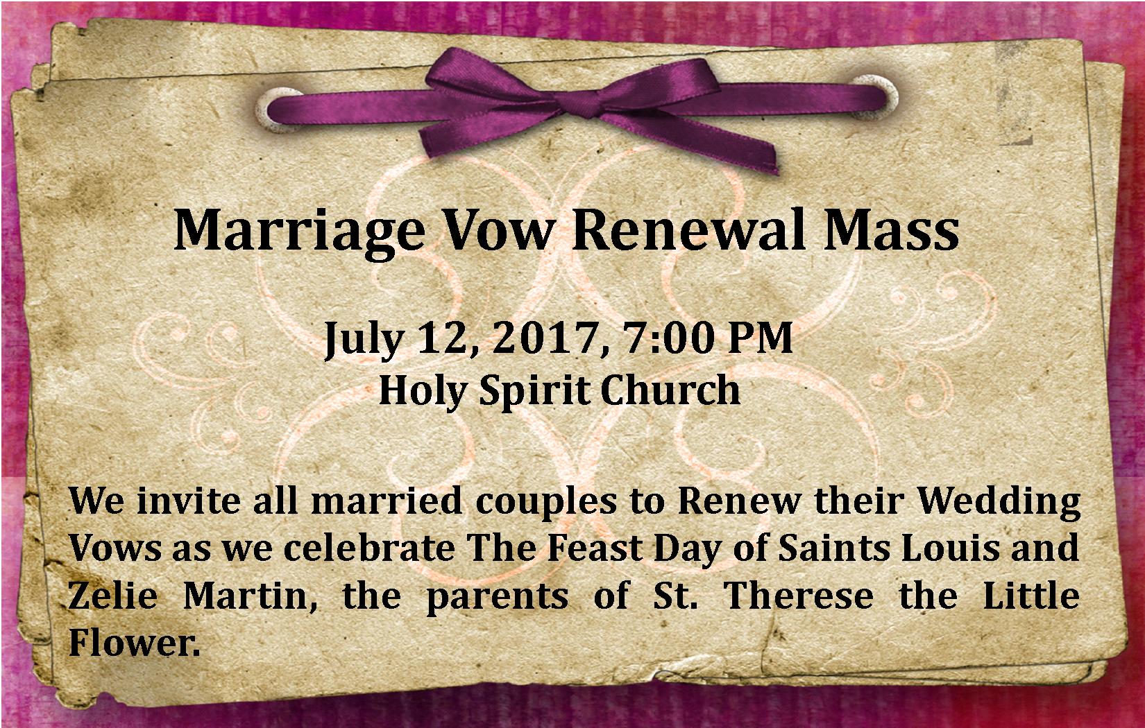 Marriage Vow Renewal Mass Slide 1 