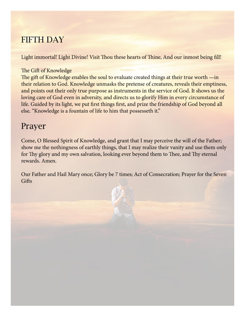 novena prayer to the holy spirit day 5